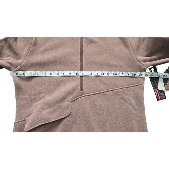 INDYEVA Womens Pullover Quarter Zip Top Sepia Rose Activewear Sz‎ L - Picture 7 of 9